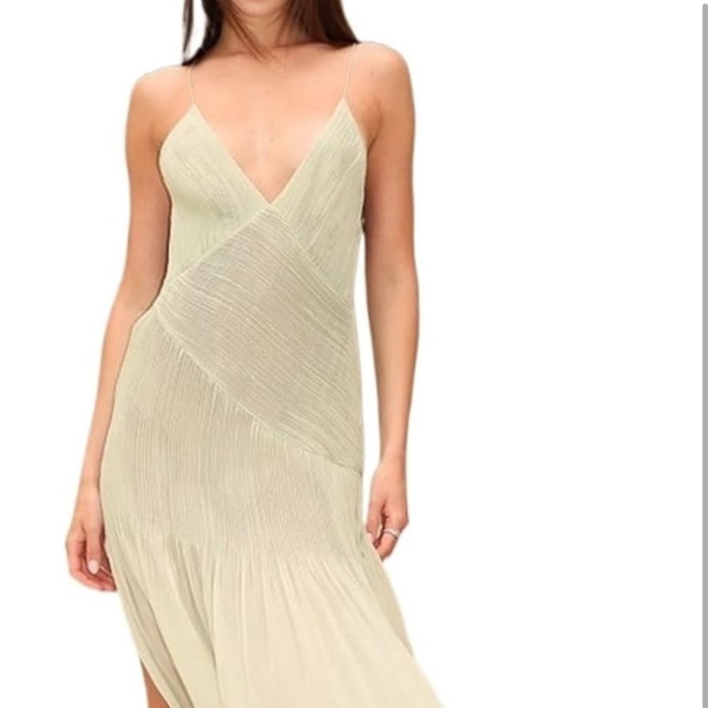 Club Monaco Cream Backless Slip Dress